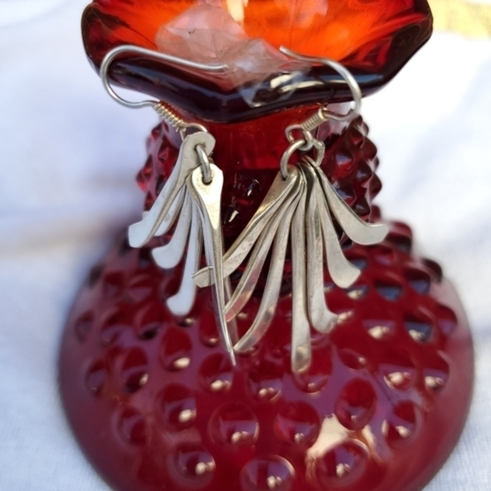 Vintage sterling dangle earrings‎ - Picture 2 of 7